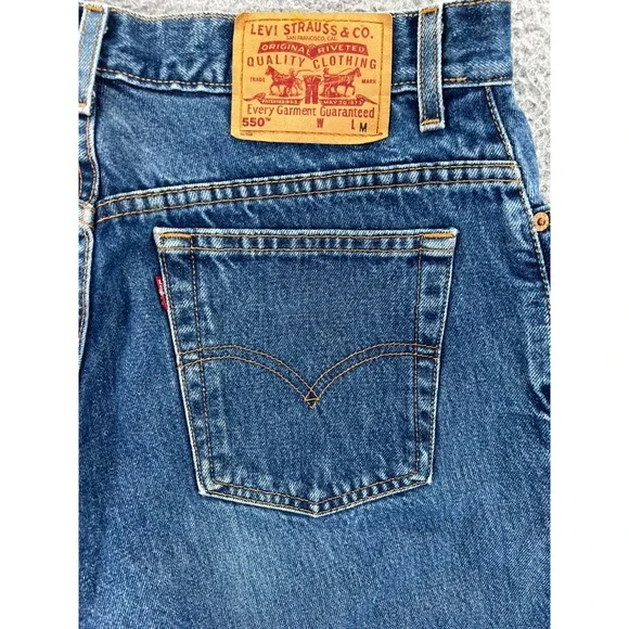 Vintage Y2k Levi's 550 Relax Fit Taper Leg Jean Women 14 Reg (32x30 Actual) READ - Picture 12 of 15